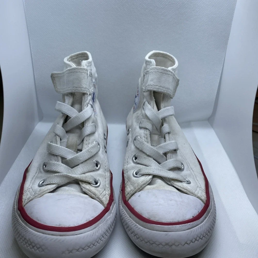 Converse Chuck Taylor All Star White High Top Platform Sneakers Youth Size 13